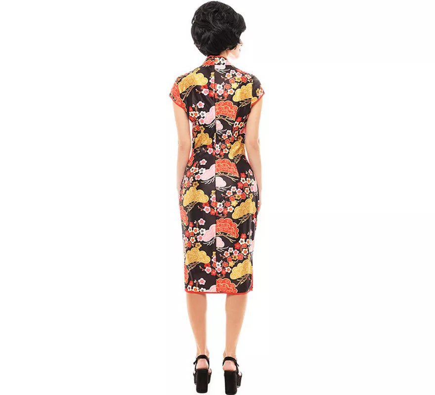 Translation missing: fr.Disfraz Vestido Chino estilo Qipao Shangái Floral para mujer