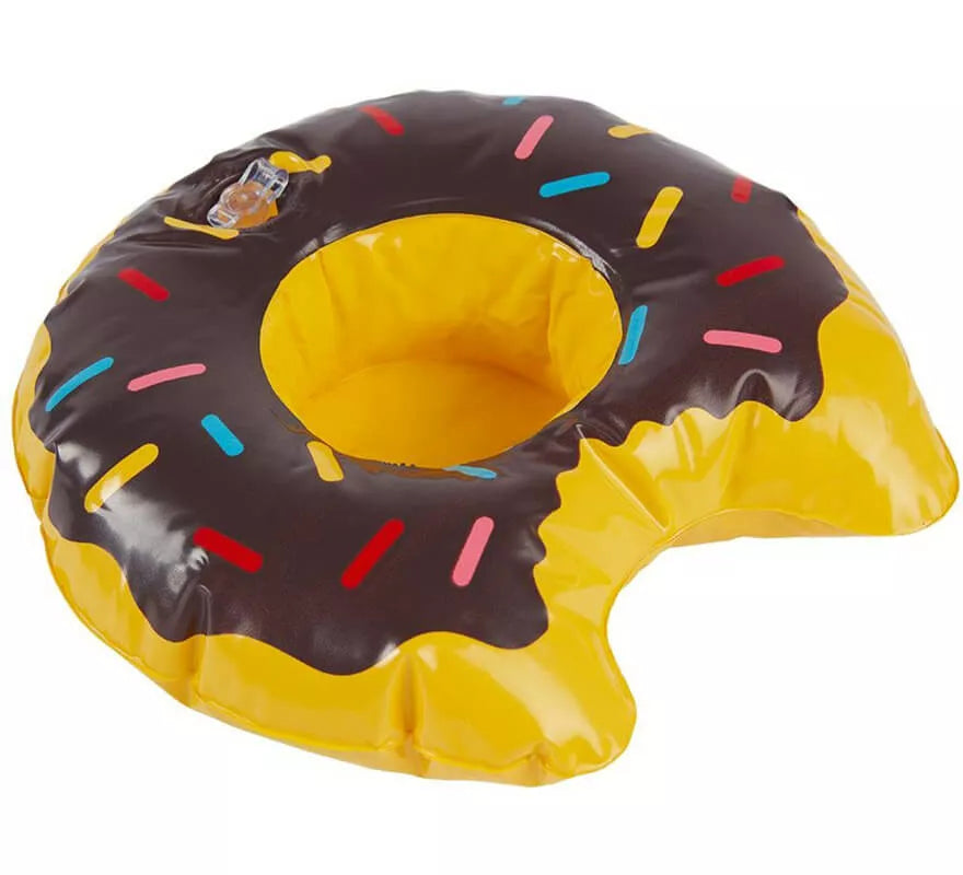 Translation missing: fr.Donut inflabe porta bebidas en 3 colores surtidos de 20 cm