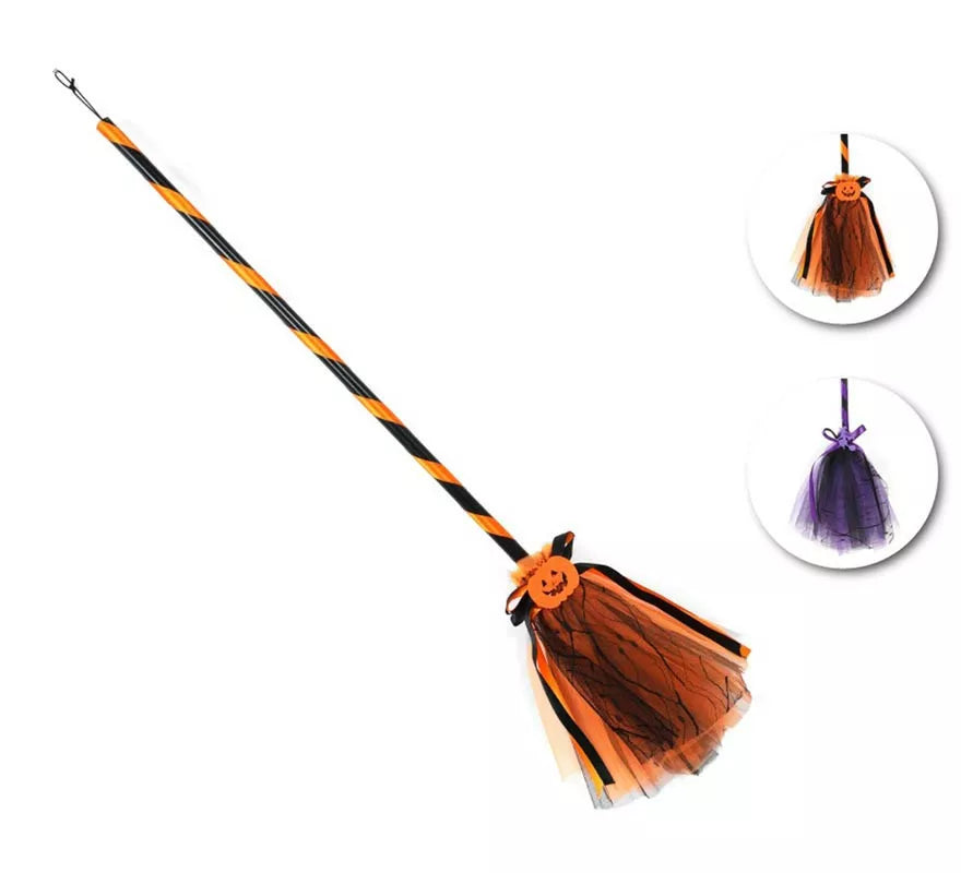 Translation missing: fr.Escoba de Bruja con tul en modelos surtidos de 90 cm