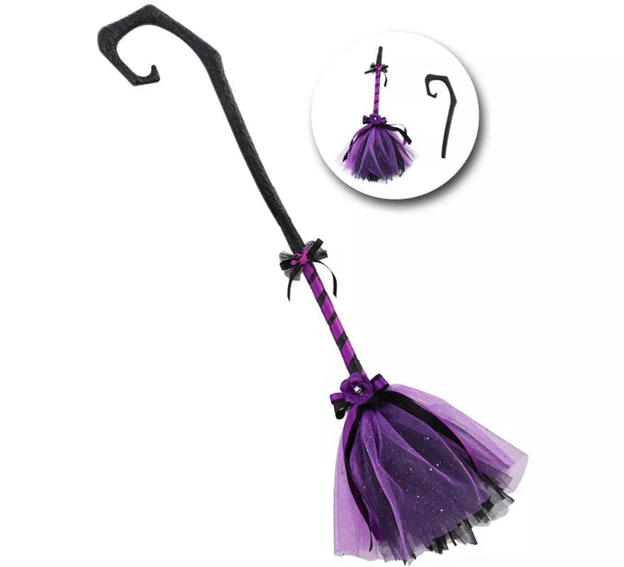 Translation missing: fr.Escoba de Bruja Negro y morado