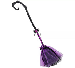 Balai de sorcière noir et violet