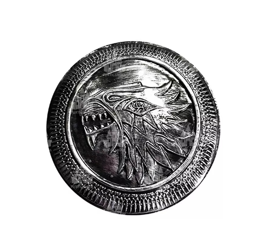 Translation missing: fr.Escudo Lobo plateado de 46 cm