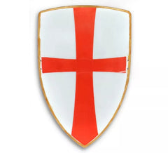 Bouclier médiéval blanc avec croix 300 cm