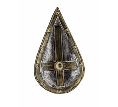 Bouclier médiéval effet vieilli plastique 75x45 cm