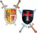 Escudo Medieval y 2 Espadas en 2 modelos surtidos