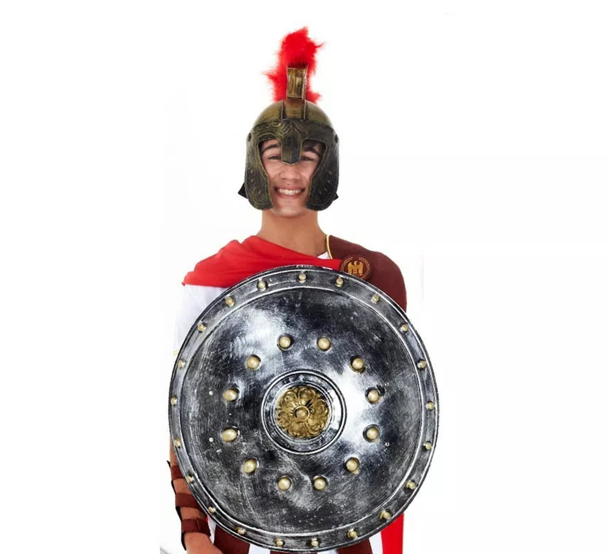 Translation missing: fr.Escudo Vikingo circular plateado de 60 cm