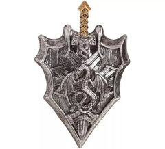 Bouclier et épée avec dragon 32x63 cm