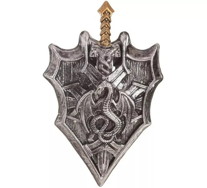 Translation missing: fr.Escudo y Espada con Dragón de 32x63 cm