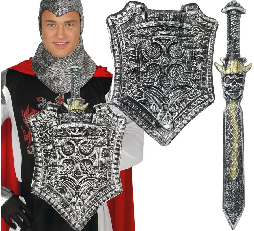 Translation missing: fr.Escudo y Espada medieval de 48 y 59 cm