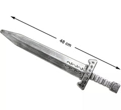 Épée médiévale en argent de 48 cm