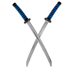 Épées Ninja avec manche bleu de luxe de 50 cm
