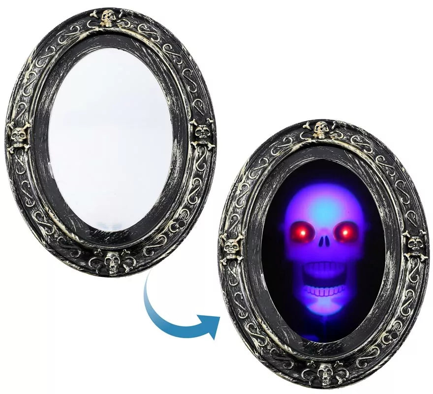 Translation missing: fr.Espejo Horror Calavera con Luz de 25x33x5 cm