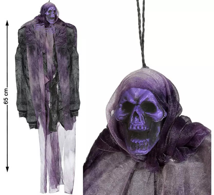 Translation missing: fr.Esqueleto Colgante Morado de 65x35 cm