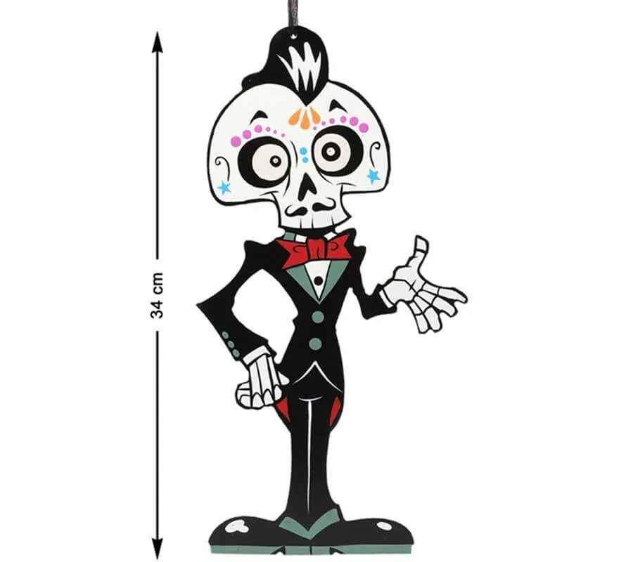 Translation missing: fr.Esqueleto Día de los Muertos para decoración 34x17 cm