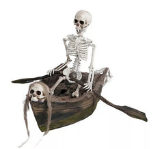 Squelette en Bateau avec Mouvement de 37X17 cm