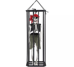 Squelette de pirate emprisonné 15x9,5x43 cm