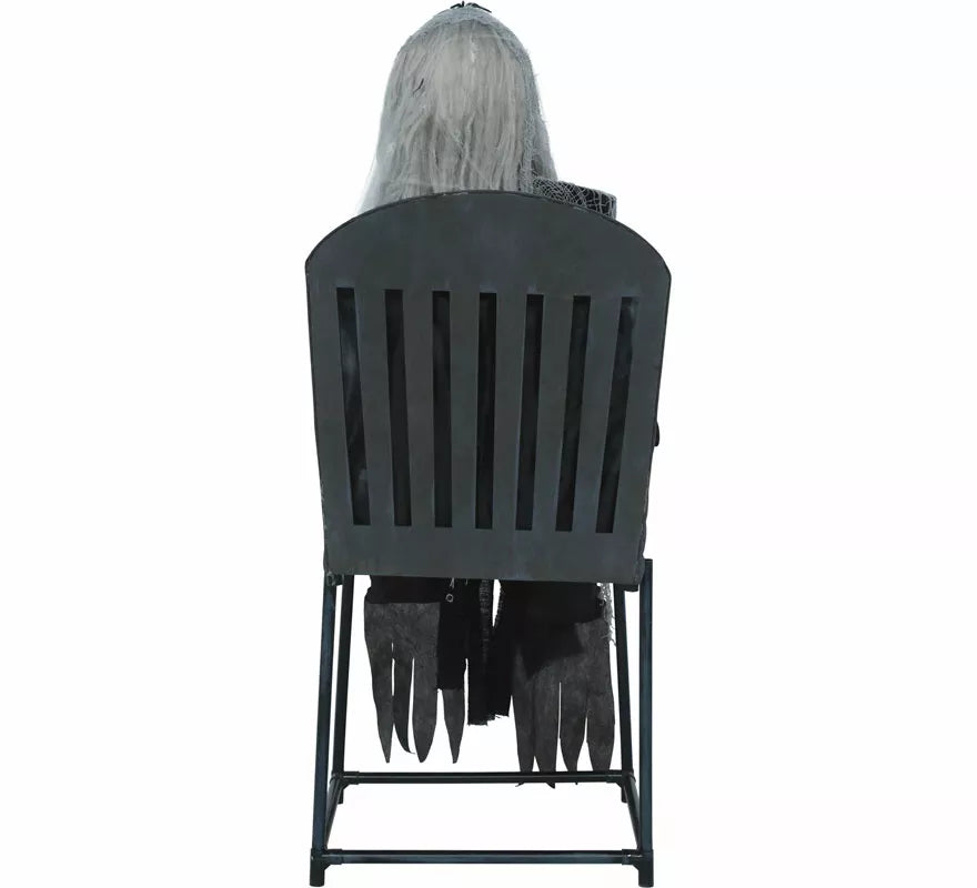 Translation missing: fr.Esqueleto Susto Silla con Luz, Sonido y Movimiento de 105 cm