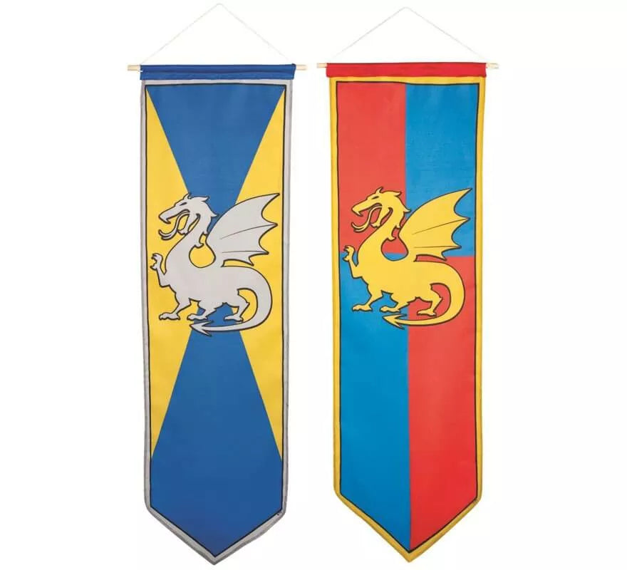 Translation missing: fr.Estandarte alargado Medieval en colores surtidos de 100 x 30 cm