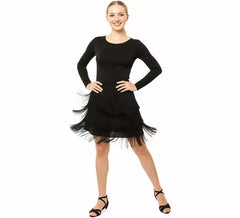 Jupe Charleston noire à franges pour femme