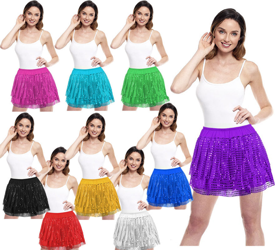 Translation missing: fr.Falda de Lentejuelas para mujer en varios colores de 40 cm