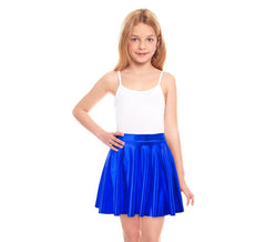 Jupe volante bleu métallisé pour fille