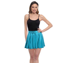 Jupe aviateur métal turquoise pour femme