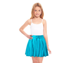 Jupe aviateur turquoise métallisé fille