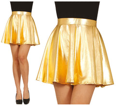 Jupe pin up dorée effet brillant pour femme