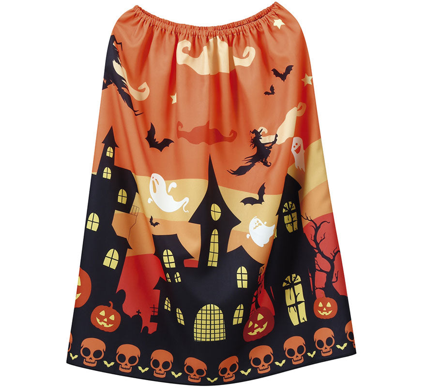 Translation missing: fr.Falda Halloween Naranja Acampanada