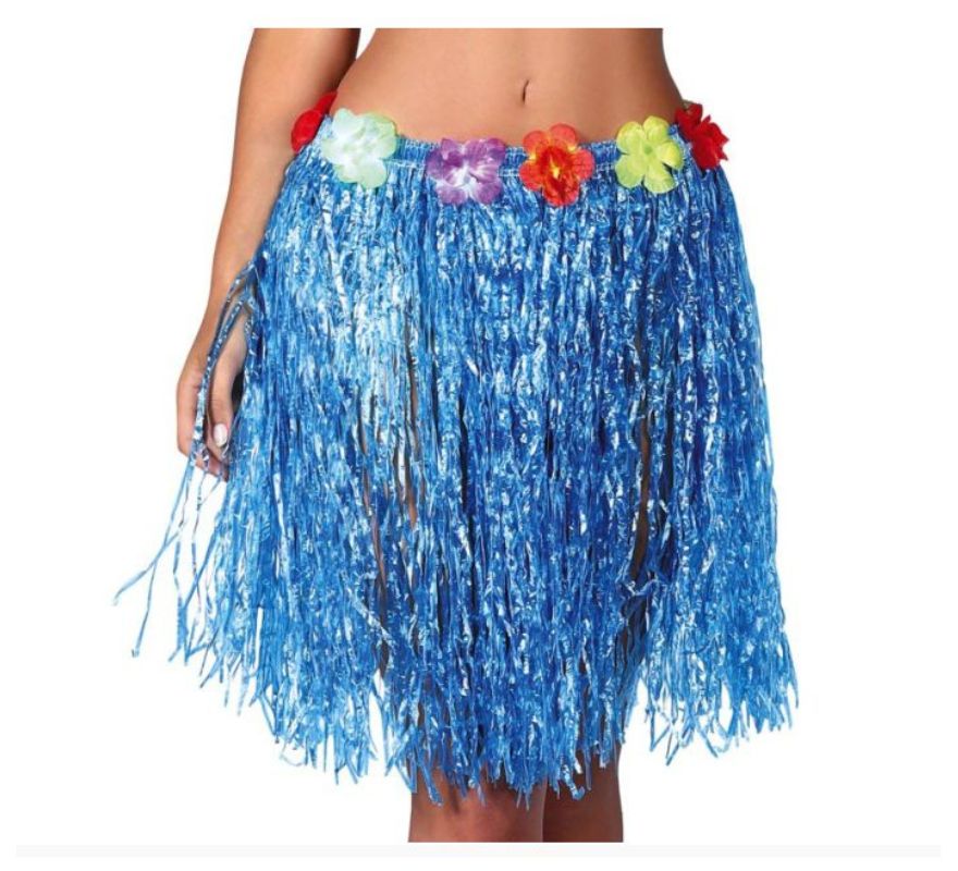Translation missing: fr.Falda Hawaiana con Flores en varios colores 50 cm