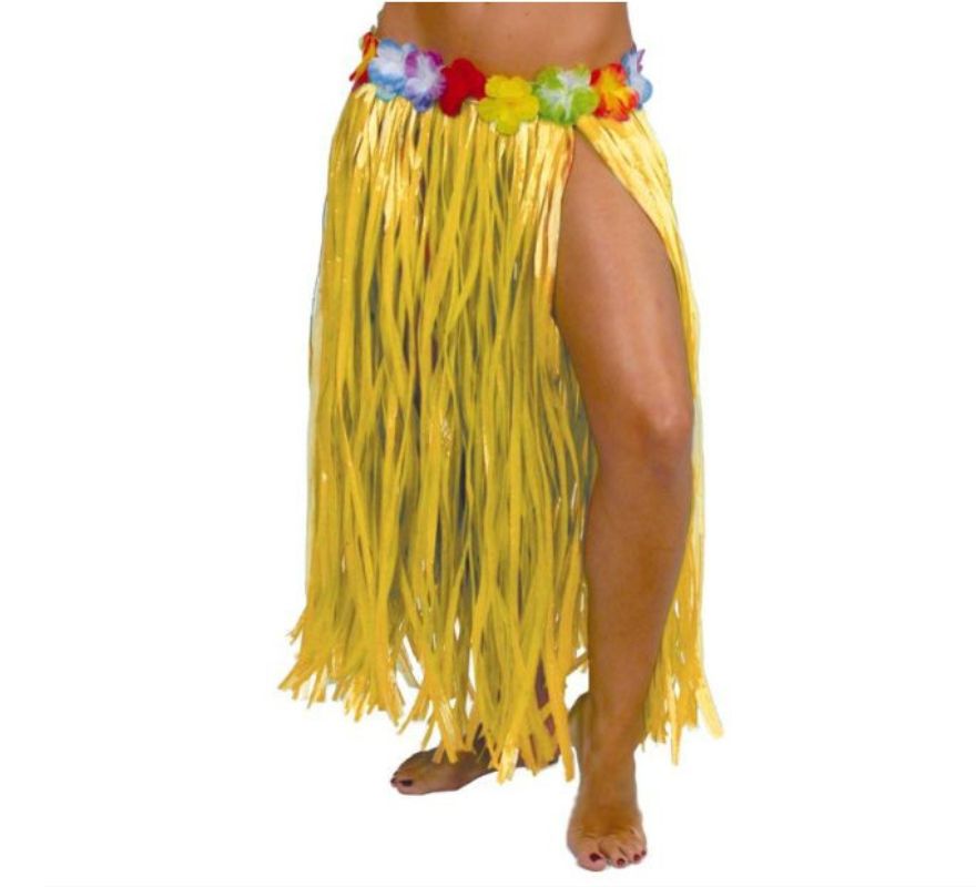 Translation missing: fr.Falda Hawaiana con Flores en varios colores 75 cm