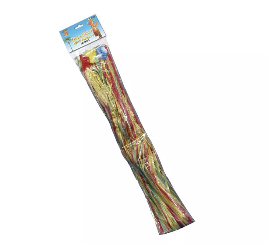Translation missing: fr.Falda Hawaiana Larga multicolor con flores 79cm
