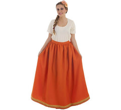 Jupe Médiévale Orange pour femme