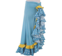 Jupe de Sévillaine Bleue avec Pois