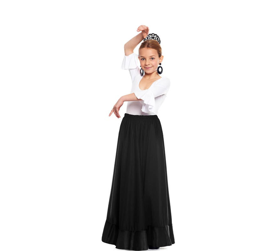 Translation missing: fr.Falda Sevillana de Ensayo Negra para niña