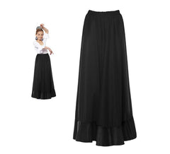 Jupe de répétition sévillane noire pour fille