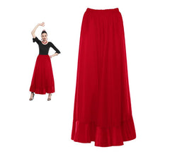 Jupe de répétition Sevillana rouge pour femme
