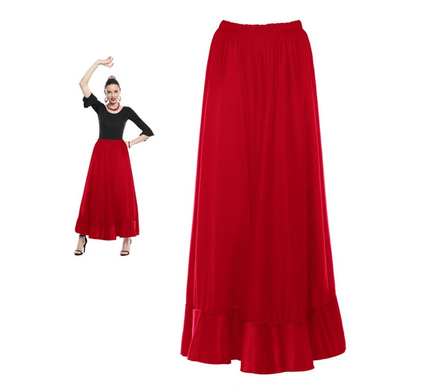 Translation missing: fr.Falda Sevillana de Ensayo roja para mujer