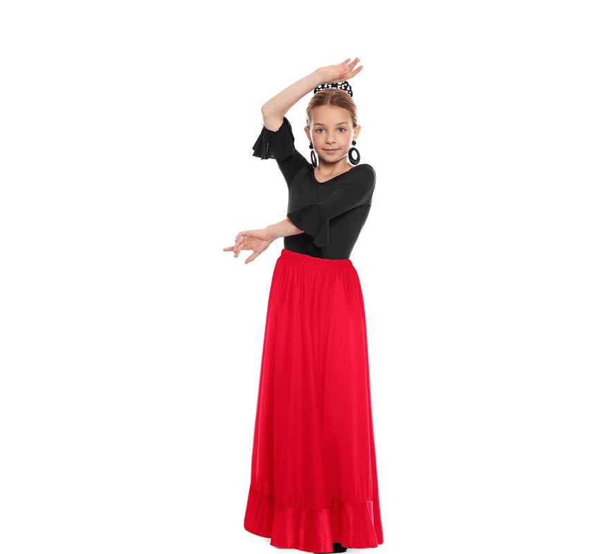 Translation missing: fr.Falda Sevillana de Ensayo roja para niña