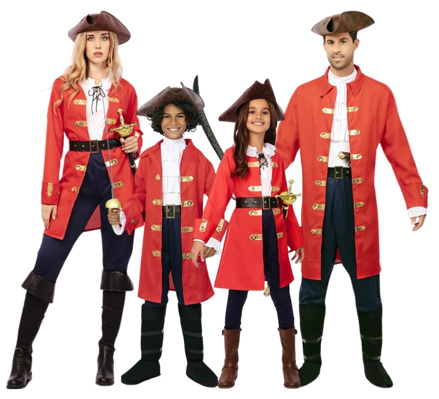 Translation missing: fr.Familia de Capitán Pirata rojo con cinturón