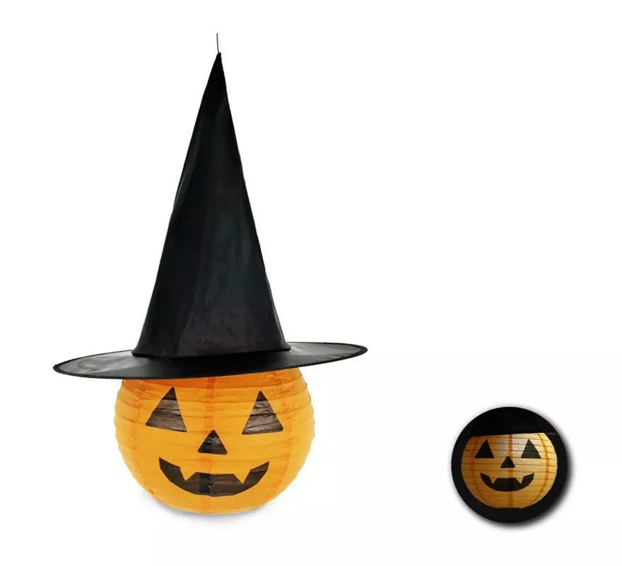Translation missing: fr.Farol Calabaza con sombrero con luz de 54X38X38 cm