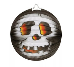 Lanterne Décorative Tête de Mort en Papier pour Halloween de 26 cm