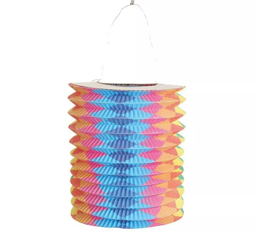 Translation missing: fr.Farolillo Tubular con rombos 20 x 16 cm