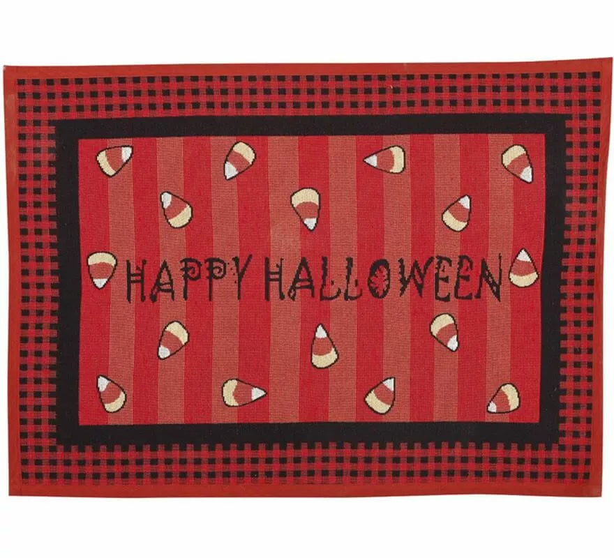 Translation missing: fr.Felpudo Rojo Happy Halloween de 67x49 cm