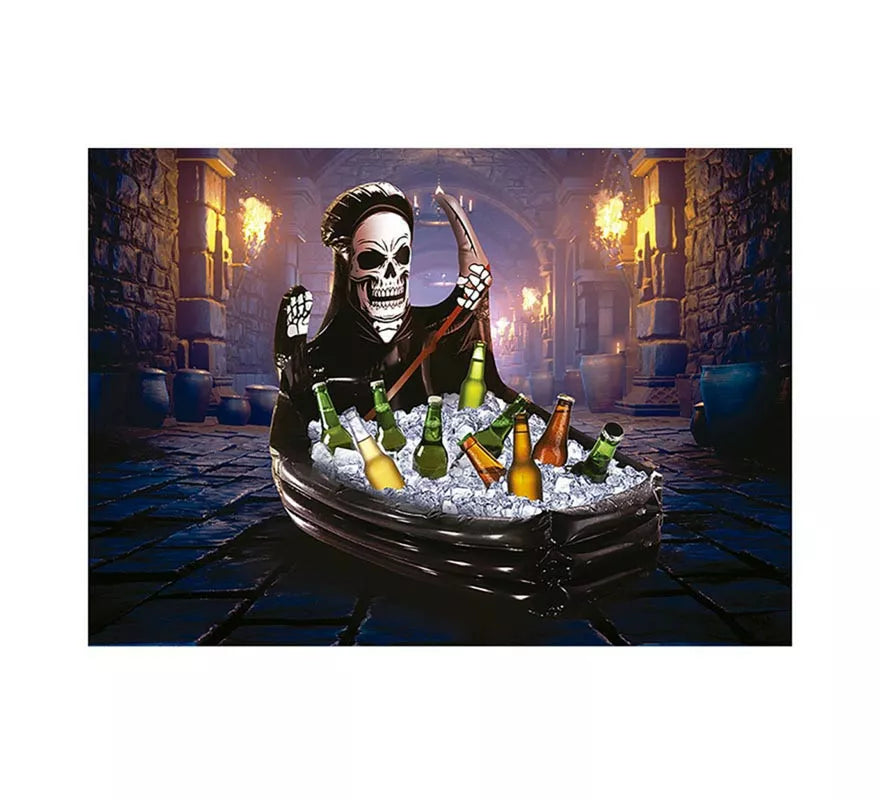 Translation missing: fr.Féretro con Calavera Muerte en Nevera Hinchable de 100x35 cm