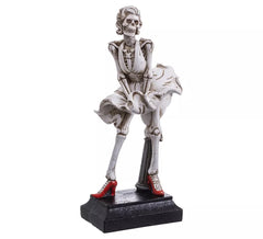 Figurine de Squelette avec Robe blanche de 15,2x11,5x31 cm