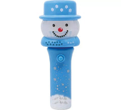 Figurine bonhomme de neige avec baguette et lumière 13 cm