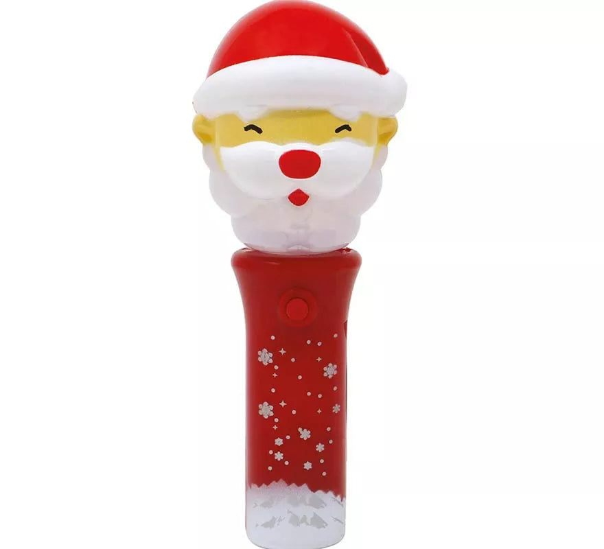 Translation missing: fr.Figura de Papá Noel con varita, luz y cuerda de 13 cm