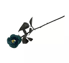 Fleur bleue et noire avec oeil de chat 42 cm