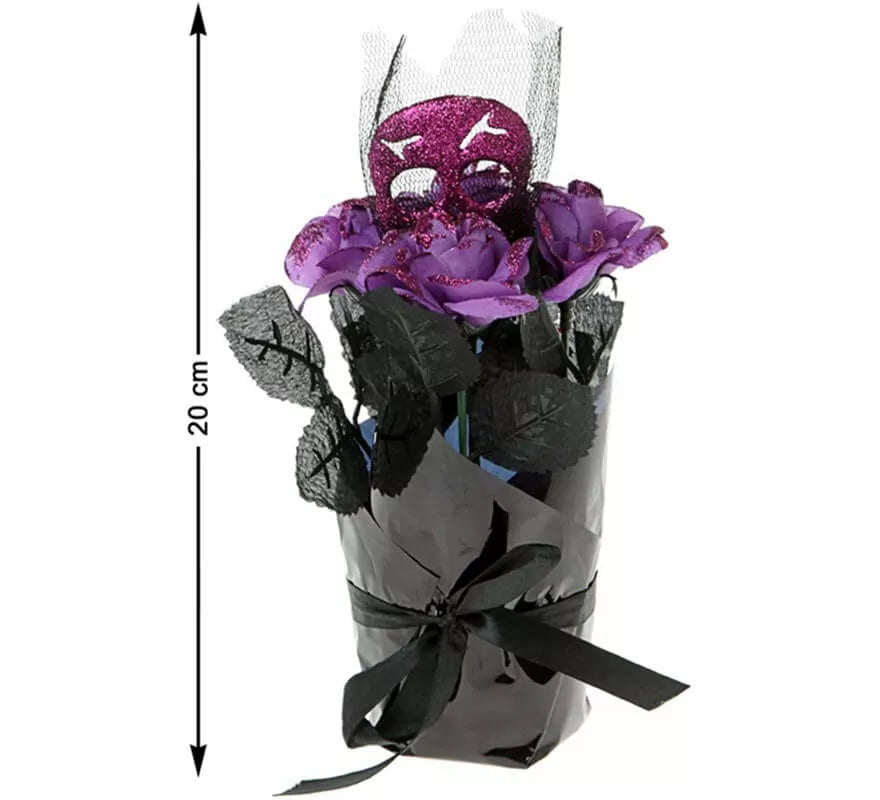 Translation missing: fr.Flor con Calavera negra y Morada 20 cm